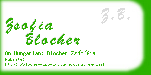 zsofia blocher business card